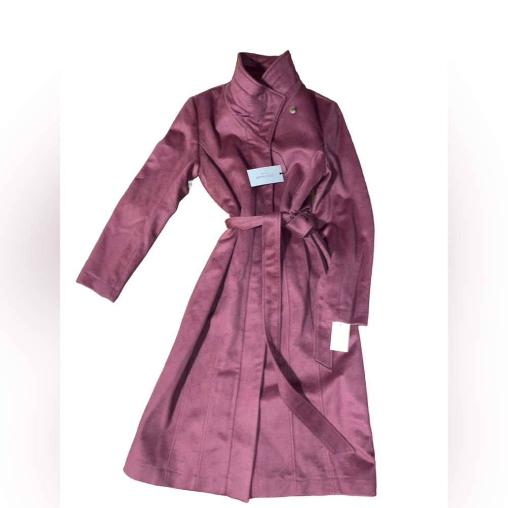 Cole Haan Sz 10 Signature Brand New Wool Trench Rose Women’s